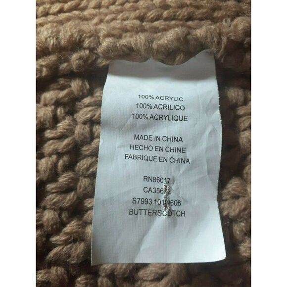 Bebe Sweater Cardigan Beige Brown Chunky Knit Size Medium - Picture 7 of 7